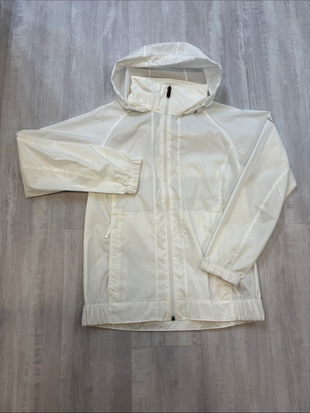 Columbia Lightweight White Hooded Utility Jacket for Women Full Zip Small